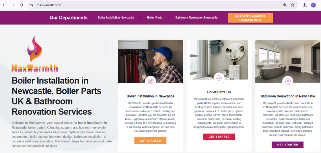 MaxWarmth website redesign case study by Shams Develops
